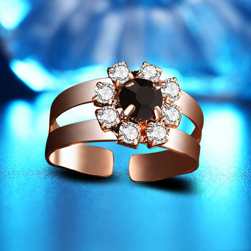 Bague 'Anémone Noire'