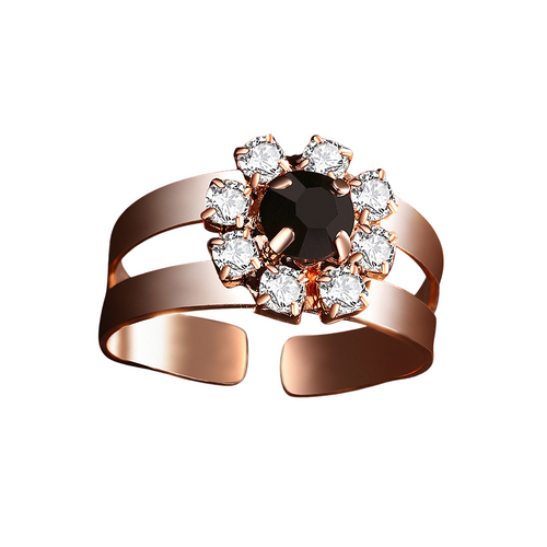 Bague 'Anémone Noire'
